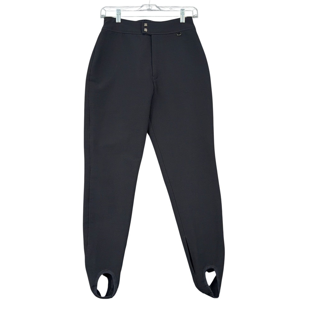 Kaelin‎ Ski Vintage Black Wool Blend High Rise Stirrup Pants Womens 10R Japan